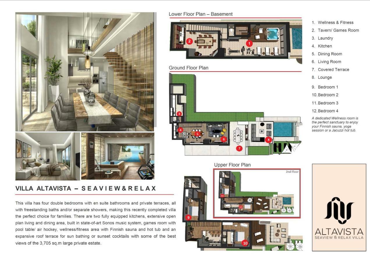 Villa Altavista - Seaview & Relax With Heated Pool & Minigolf أوباتيا المظهر الخارجي الصورة